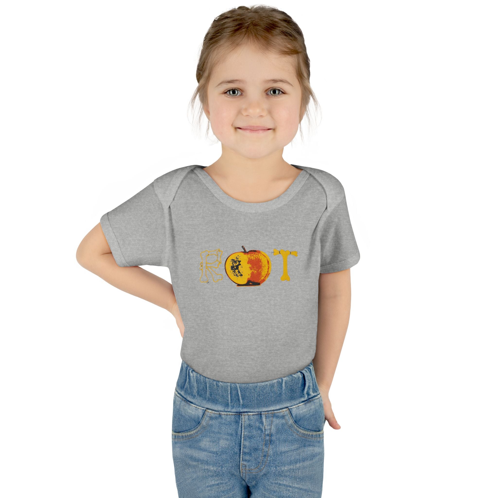 'Rot' Peach Graphic Infant Bodysuit – Funny Fruit Baby Onesie